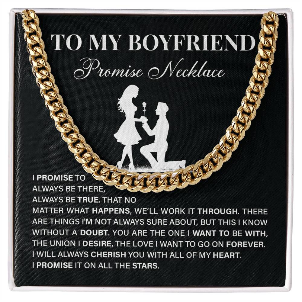 To My Boyfriend Promise Necklace Gift