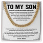 Wedding Day Gift for Son from Mom Cuban Chain Necklace