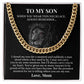 Cuban Chain Gift for Son from Mom – Proud Mother Lion Message Box