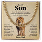 Dad to Son Lion Cuban Chain – Father to Son Gift with Message Card