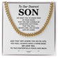 Gift for Son Cuban Chain Necklace with Message Card