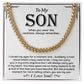 Cuban Link Necklace Gift for Son from Mom – Proud of the Man You Are