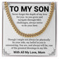 To My Son Cuban Chain Necklace Gift from Mom