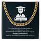 Graduation Cuban Chain Necklace Gift for Him