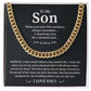 Cuban Chain Gift for Son from Mom – Proud Mother Lion Message Box