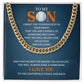 Baseball Son Gift Cuban Chain – Message Card Box