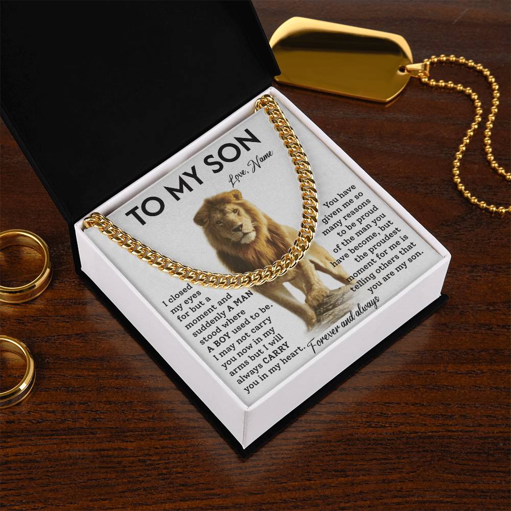 To My Son, A Cuban Chain Gift To Celebrate