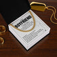 Boyfriend Chain Necklace Gift with Message Card