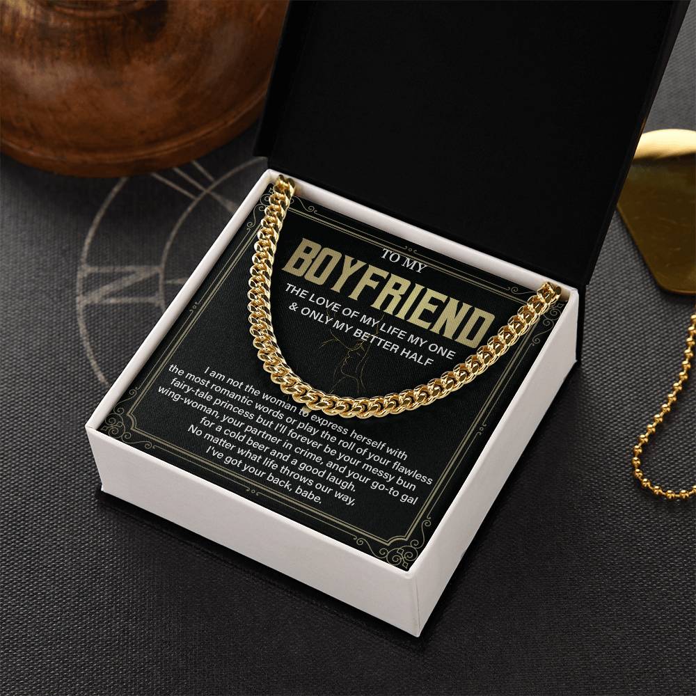 Boyfriend Cuban Chain Necklace – Funny Love Gift Box