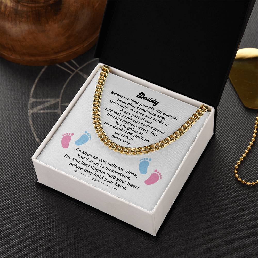 Necklace Gift for Expecting Father With Message Card
