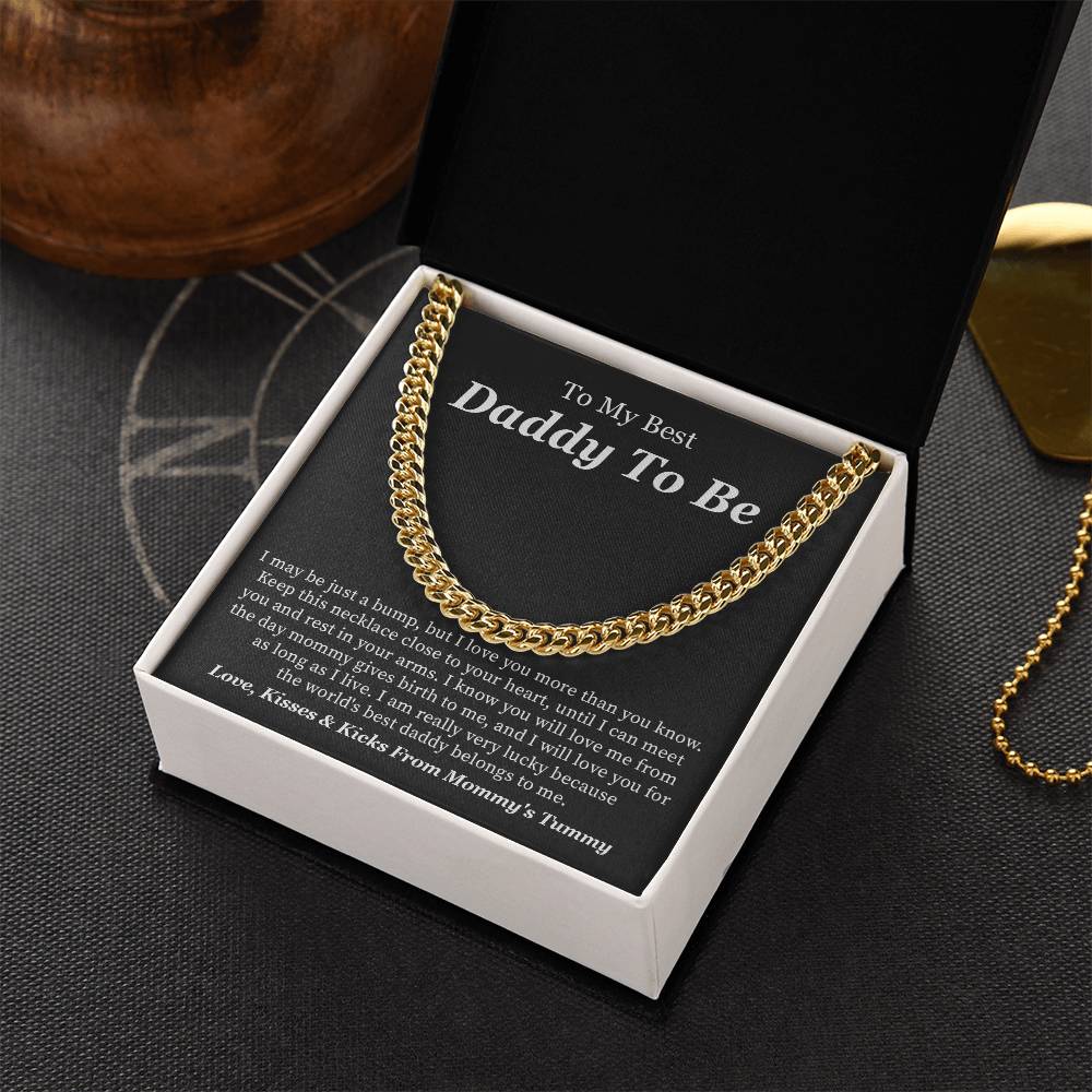 Daddy to Be Necklace Gift from Bump with Love Message