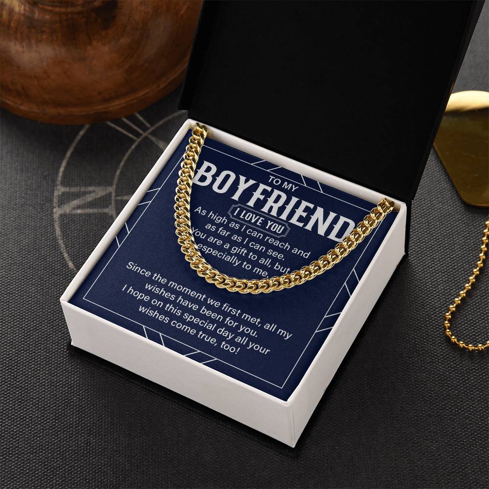 Boyfriend Birthday Necklace Gift – with Message Card