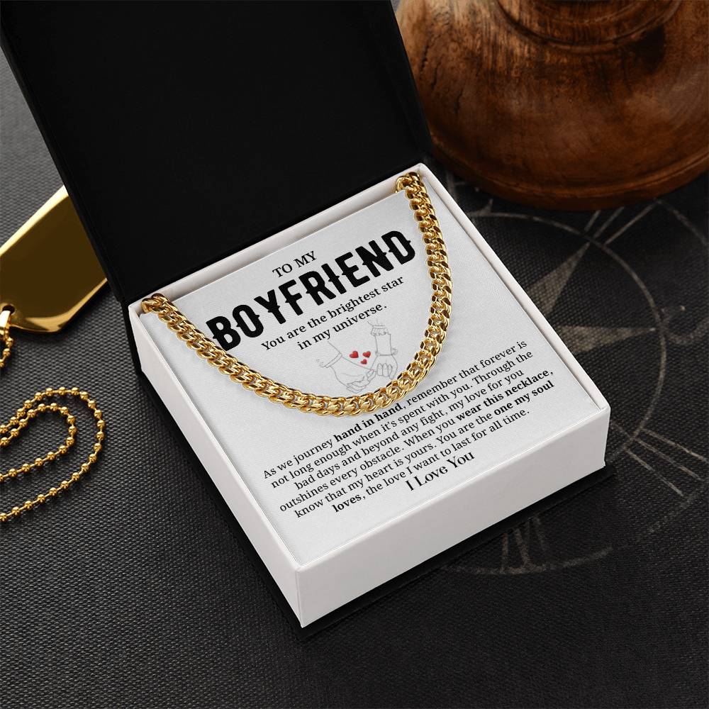 Boyfriend Necklace Gift – Brightest Star Message Card