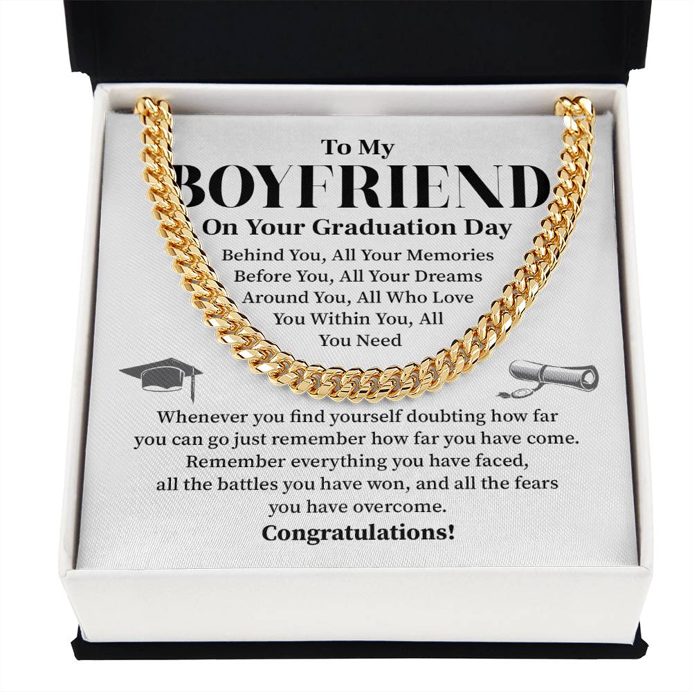 To My Boyfriend Graduation Necklace – Inspirational Gift
