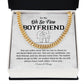 Boyfriend Long Distance Gift – Cuban Chain with Love Note