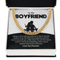 Boyfriend Necklace Gift with Message Card & Gift Box