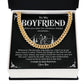 Cuban Link Necklace Gift for Boyfriend with Gift Box