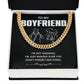 To My Boyfriend Necklace – Funny Gift with Message Card