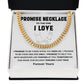 Promise Necklace Message Card Gift for Boyfriend or Girlfriend.