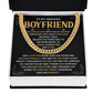 Boyfriend Cuban Chain Gift with Message Card & Box