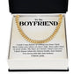 To My Boyfriend Necklace with Message Card and Gift Box