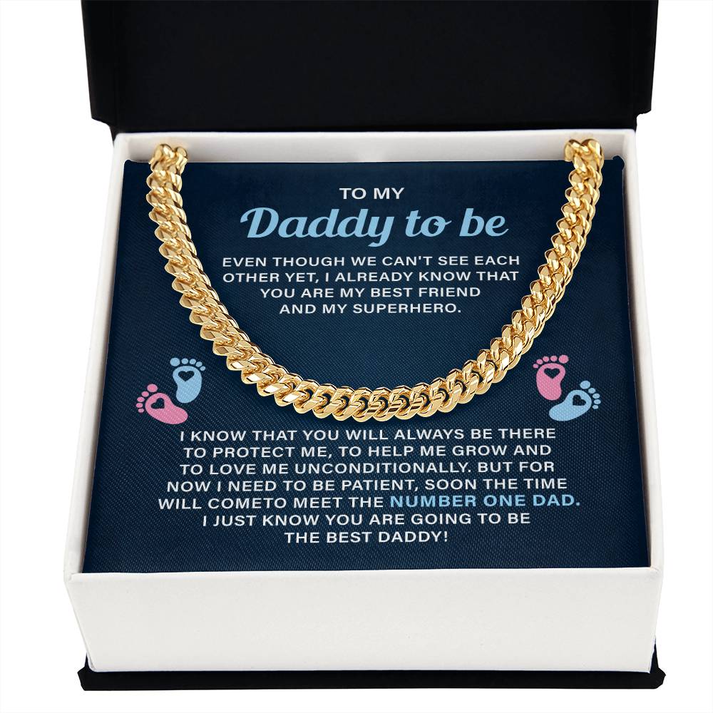 Daddy To Be Necklace Gift From Bump With Message Card