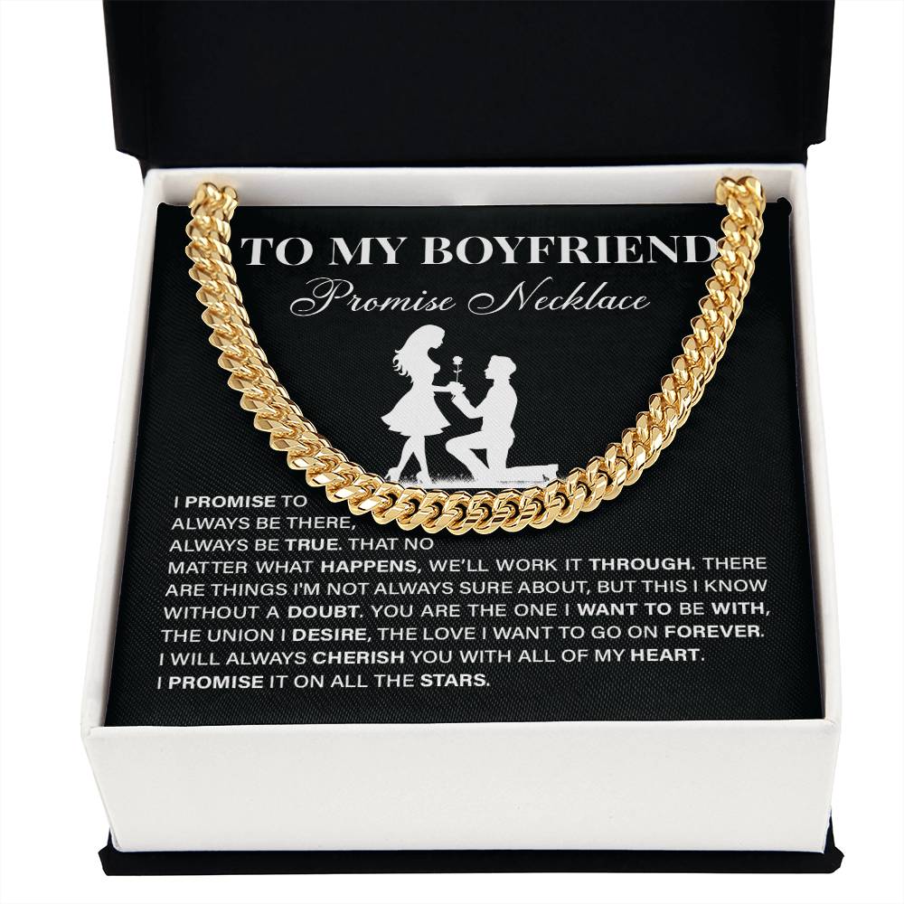 To My Boyfriend Promise Necklace Gift