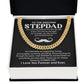 Step Dad Cuban Link Chain Gift With Loving Message Card