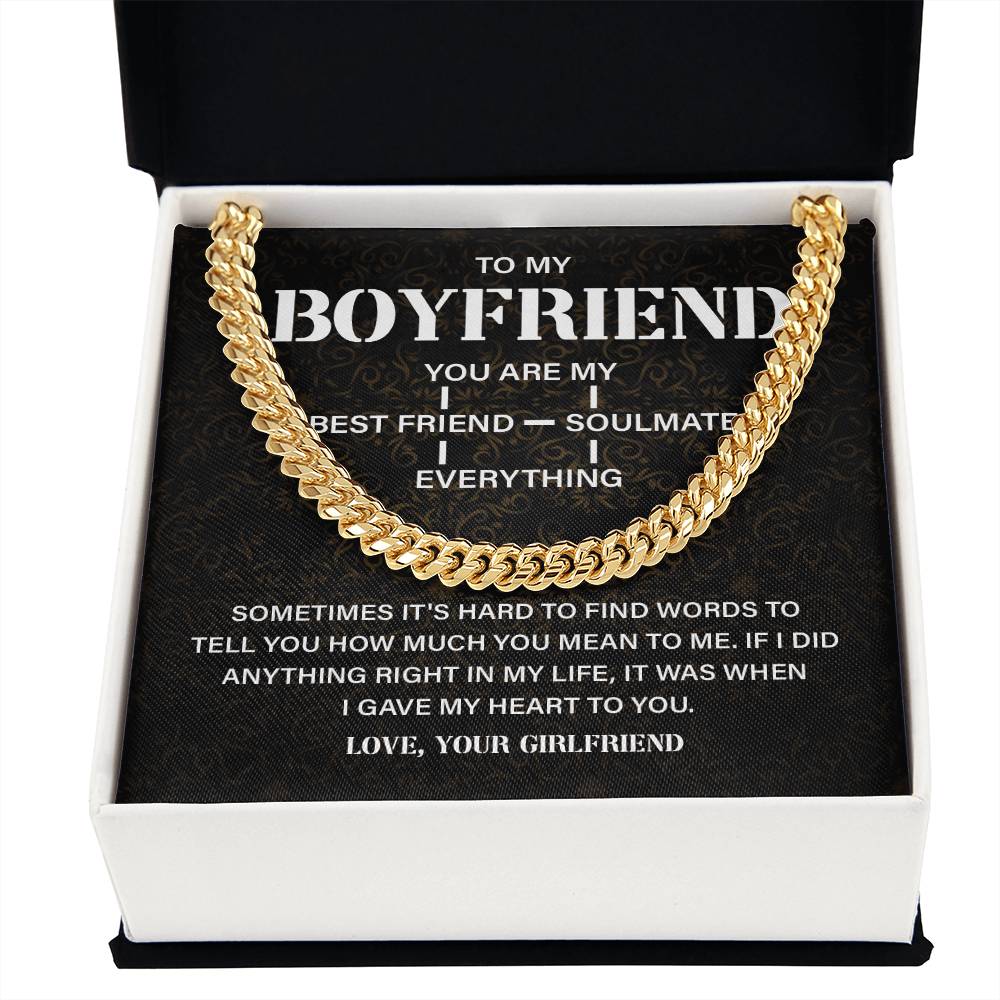 Boyfriend Cuban Chain Gift – Soulmate Card Box