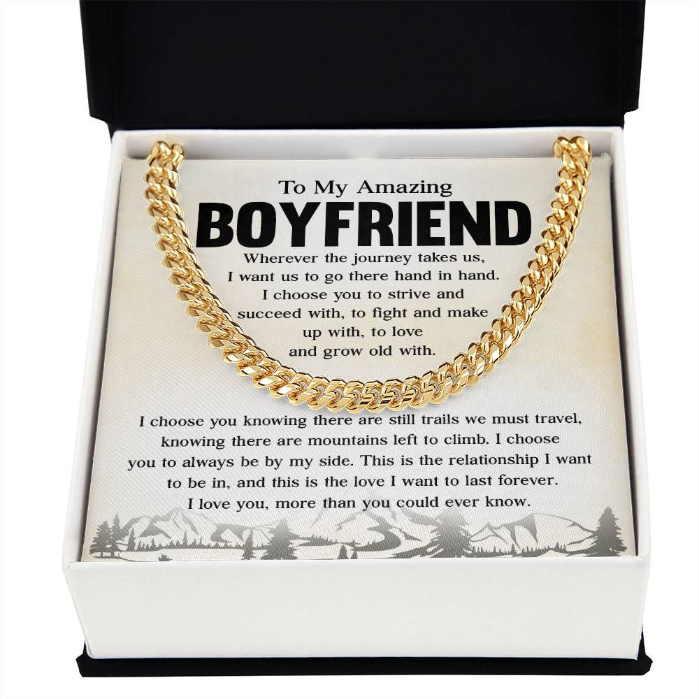 To My Amazing Boyfriend Necklace – Love and Journey Gift