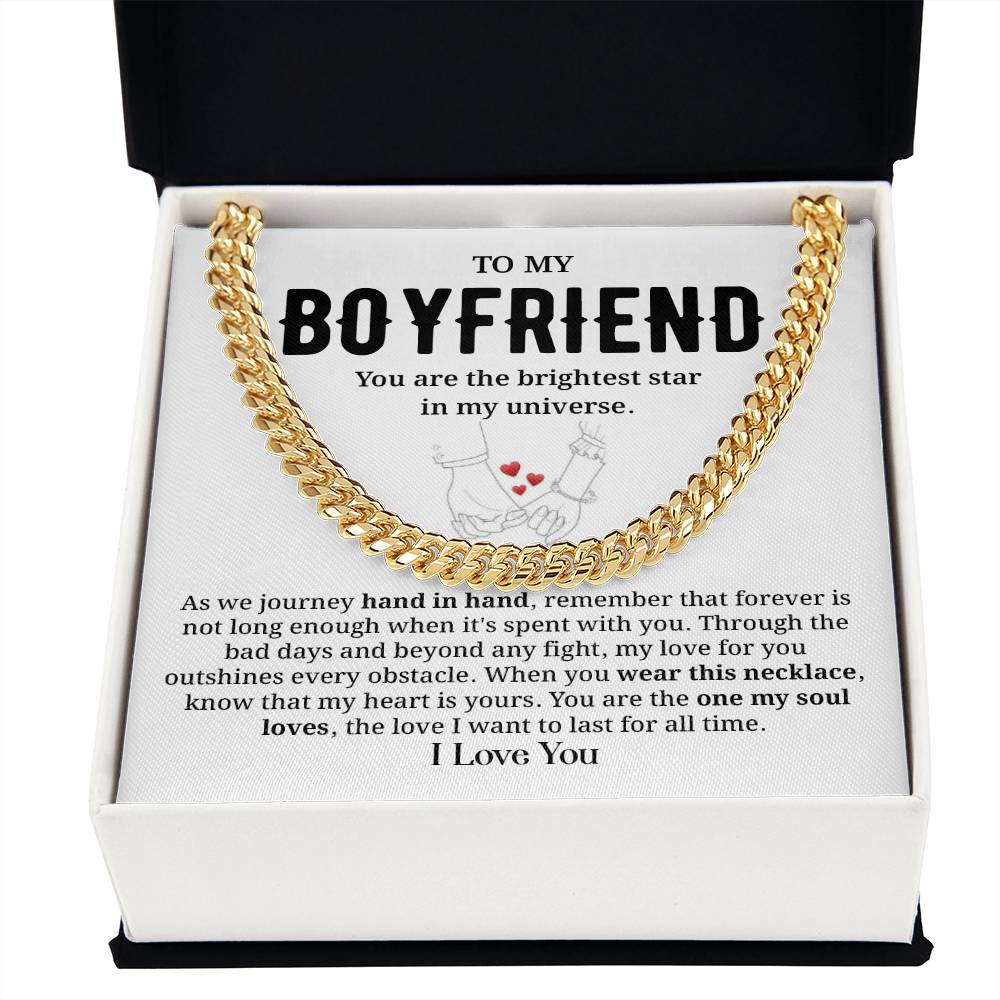 Boyfriend Necklace Gift – Brightest Star Message Card