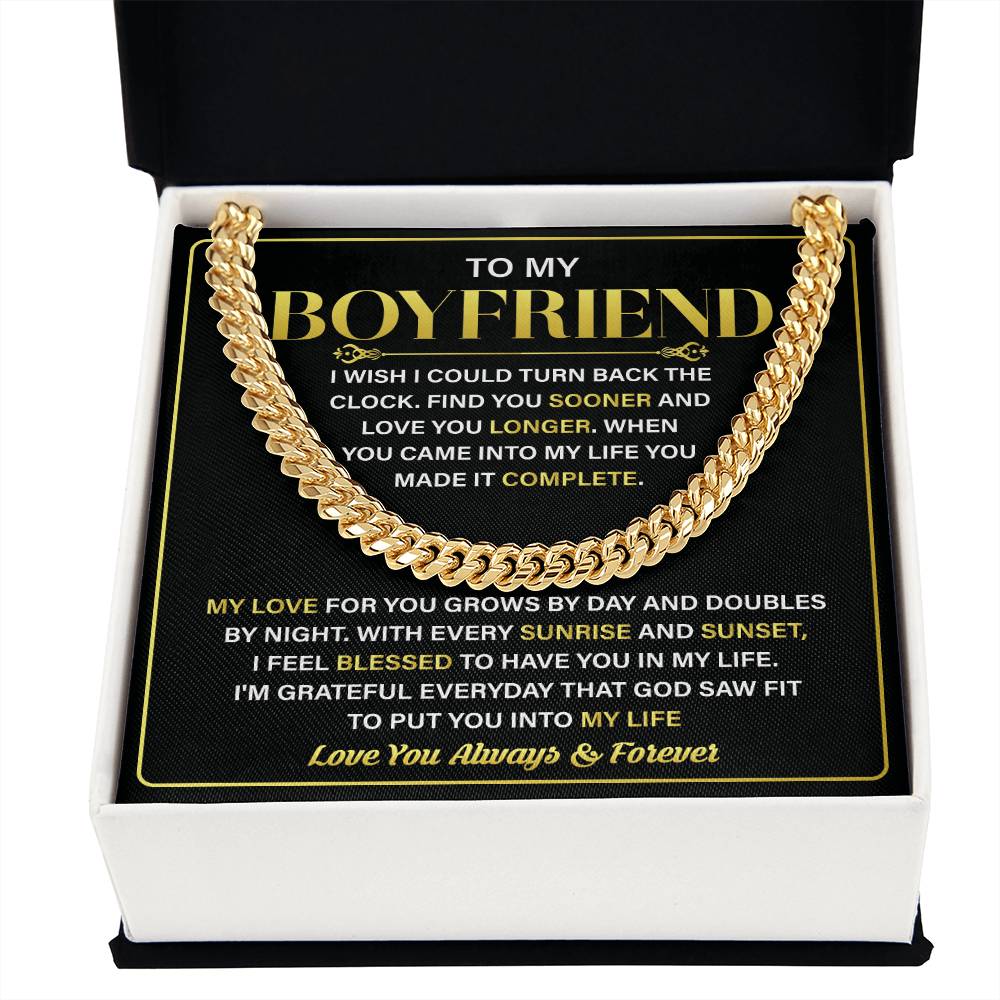 Romantic Boyfriend Necklace Gift with Message Card