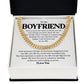 Boyfriend Necklace Gift for Him – with Message Card
