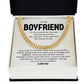 Boyfriend Cuban Chain Necklace Gift with Message Card