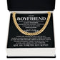 Boyfriend Cuban Chain Gift with Message Card