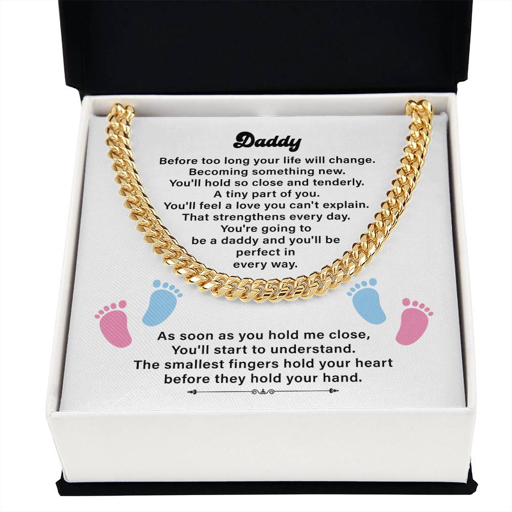 Necklace Gift for Expecting Father With Message Card