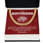 Anniversary Cuban Chain for Boyfriend with Card