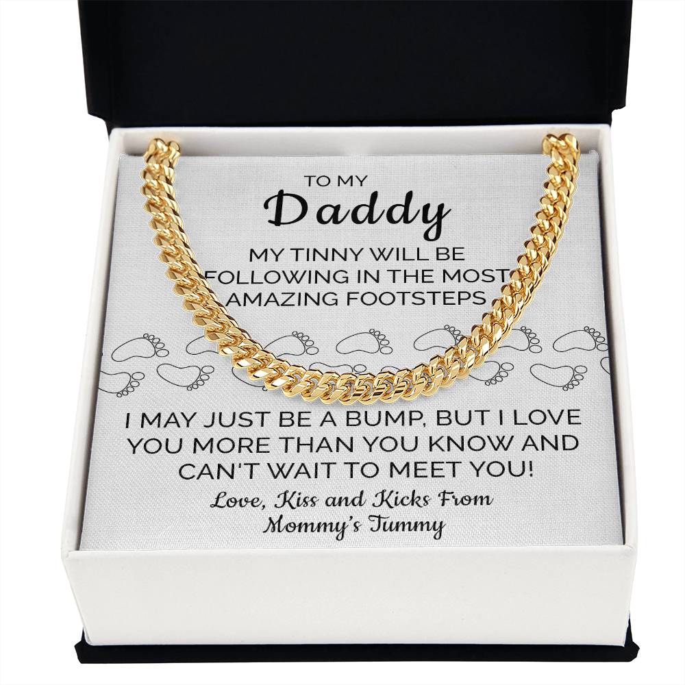 Dad Necklace Gift From Baby Bump With Lovely Message Card