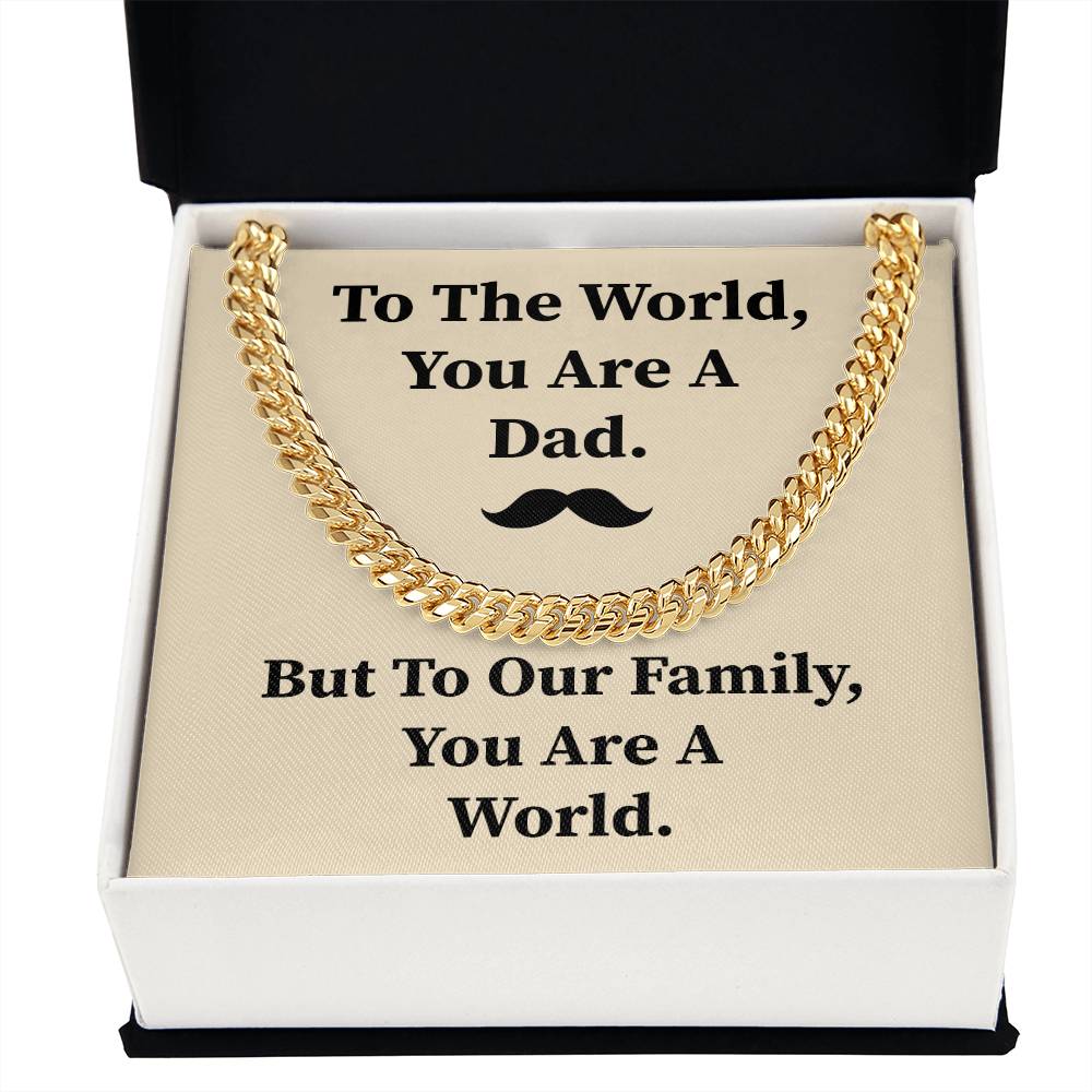 Dad Necklace Gift from Children with Message Card
