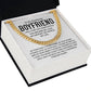Romantic Boyfriend Cuban Chain Gift with Message Card