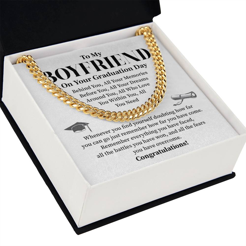 To My Boyfriend Graduation Necklace – Inspirational Gift