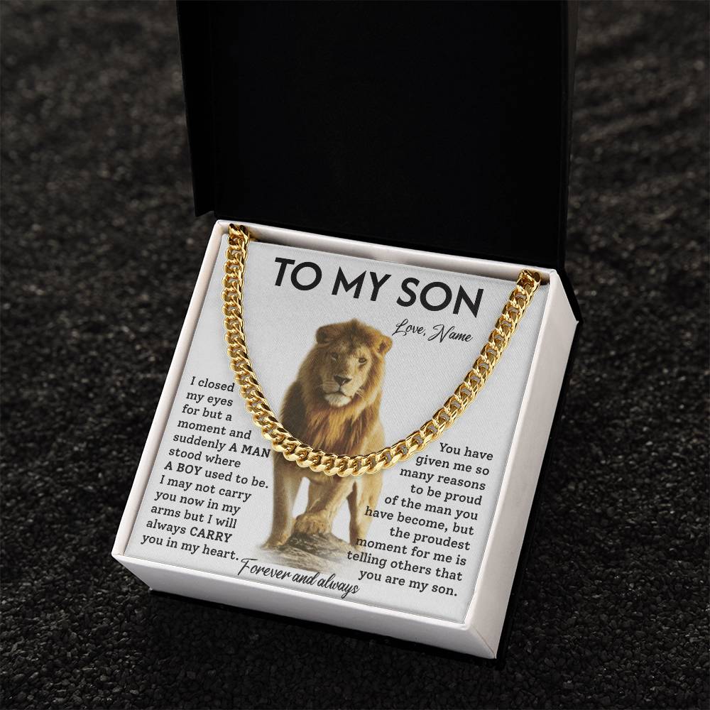 To My Son, A Cuban Chain Gift To Celebrate