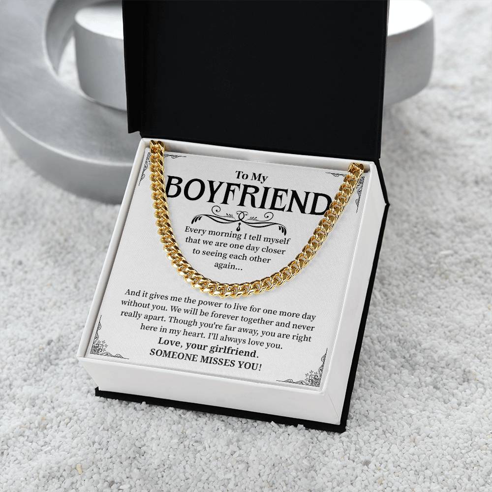 To My Boyfriend Necklace – Beautiful Gift with Message