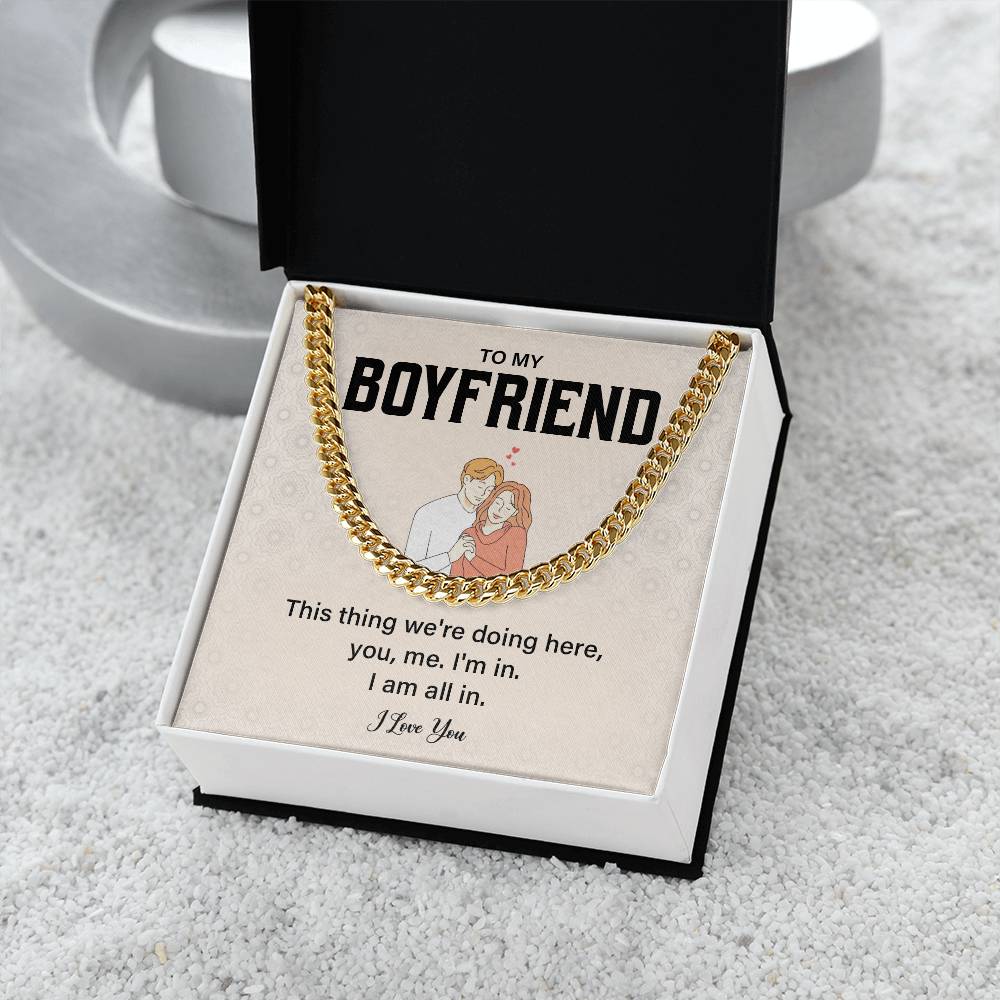 Cute Boyfriend Necklace Gift from Girlfriend – with Gift Box