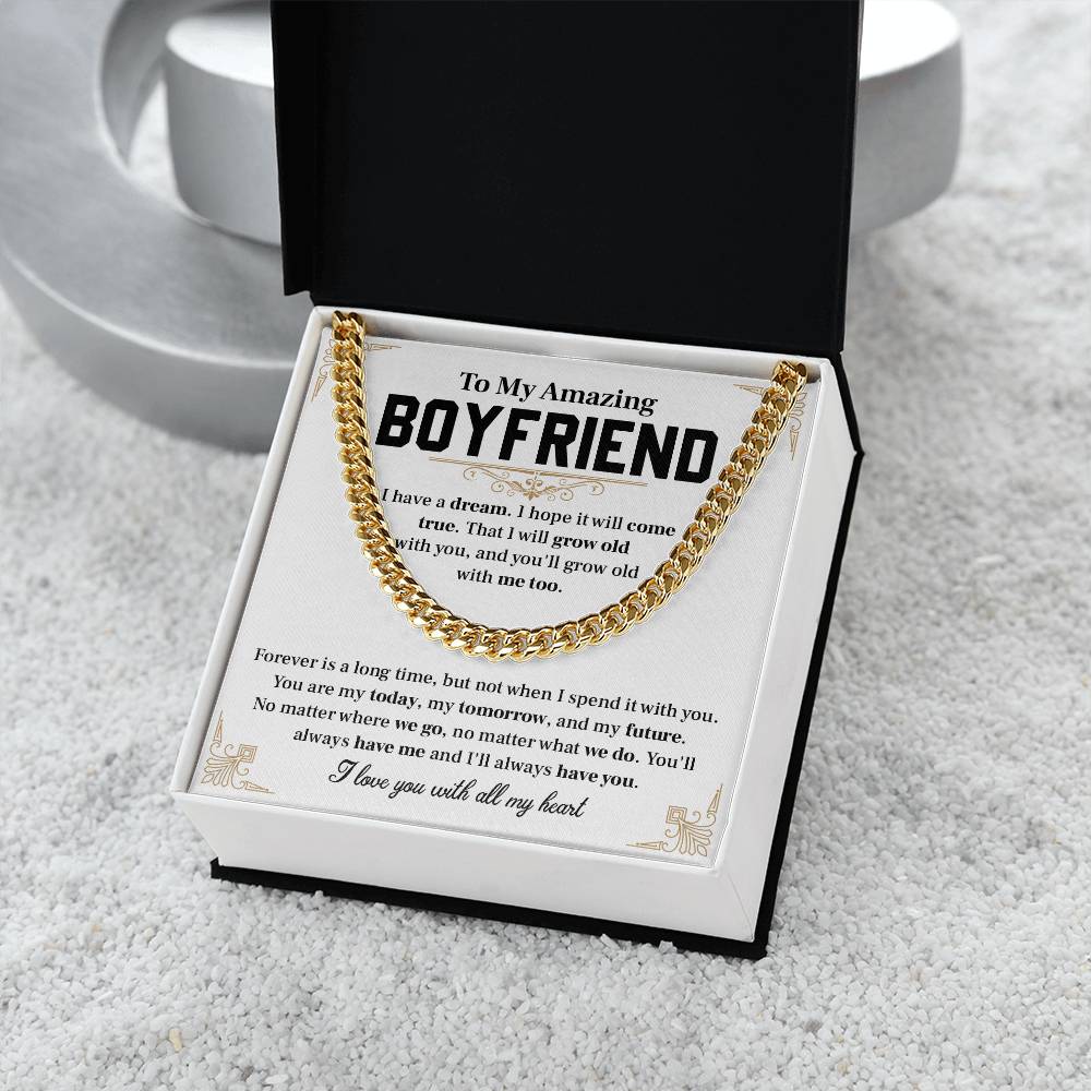 Romantic Gift for Boyfriend – Necklace & Card Set