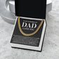 Stepped Up Dad Cuban Link Chain Gift – Bonus Dad Necklace