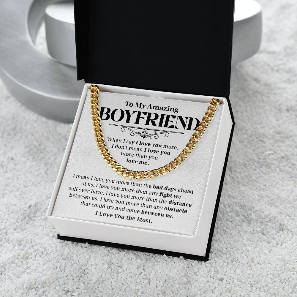 I Love You More Boyfriend Gift – Message Card & Box