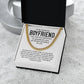 Romantic Boyfriend Cuban Chain Gift with Message Card