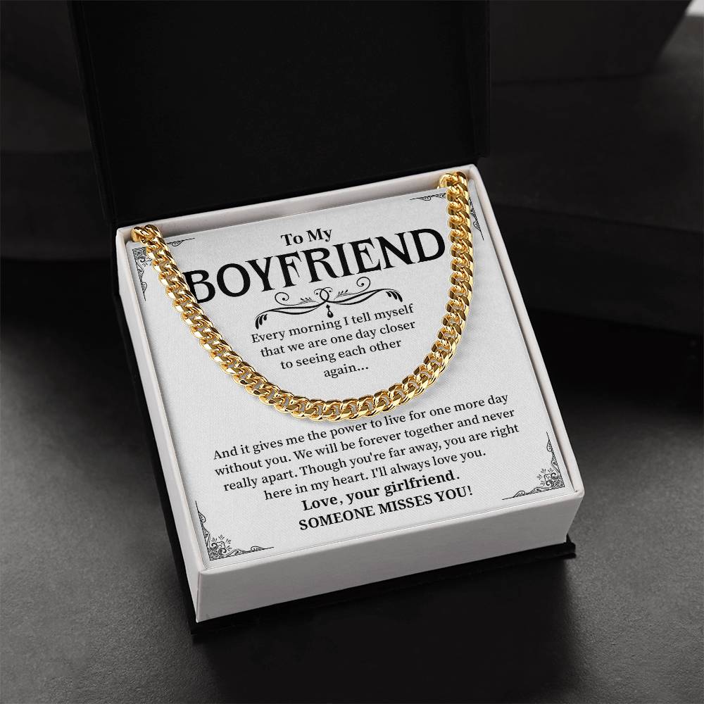 To My Boyfriend Necklace – Beautiful Gift with Message