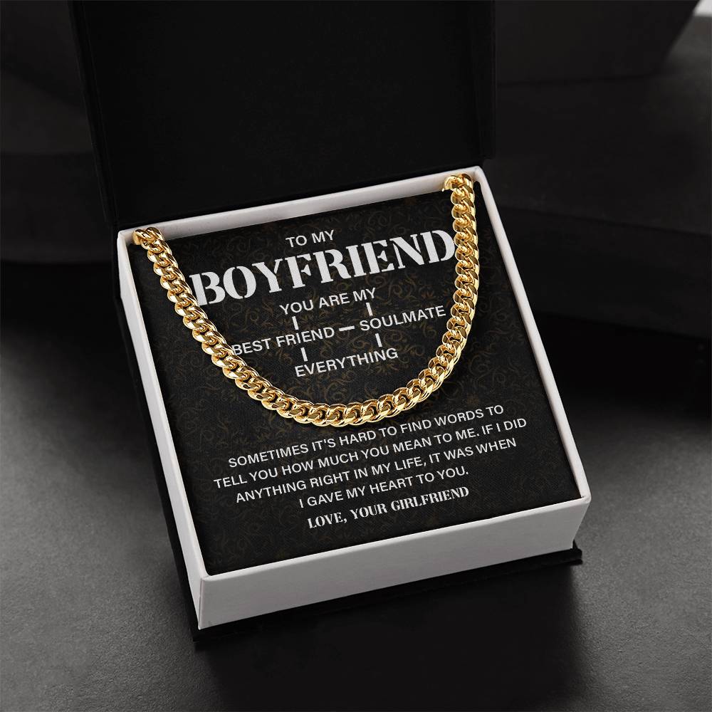 Boyfriend Cuban Chain Gift – Soulmate Card Box
